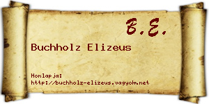 Buchholz Elizeus névjegykártya